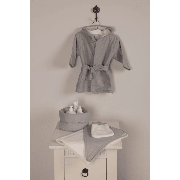 Be Be 's Collection Bademantel Grau 4 Be Be 's Collection Bademantel Grau – Bild 4