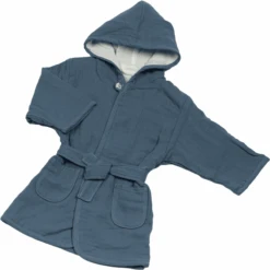 Be Be 's Collection Musselin Bademantel Dunkelblau