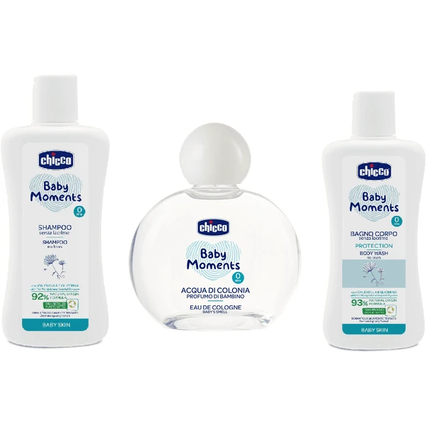 Chicco Baby Moments Set 1 Körperbad 200 Ml, Shampoo 200 Ml, Eau De Cologne 100 Ml 1 Chicco Baby Moments Set 1 Körperbad 200 Ml, Shampoo 200 Ml, Eau De Cologne 100 Ml