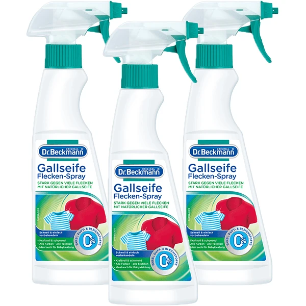 Dr. Beckmann Gallseife Flecken-Spray, 3x 250 Ml 1 Dr. Beckmann Gallseife Flecken-Spray, 3x 250 Ml