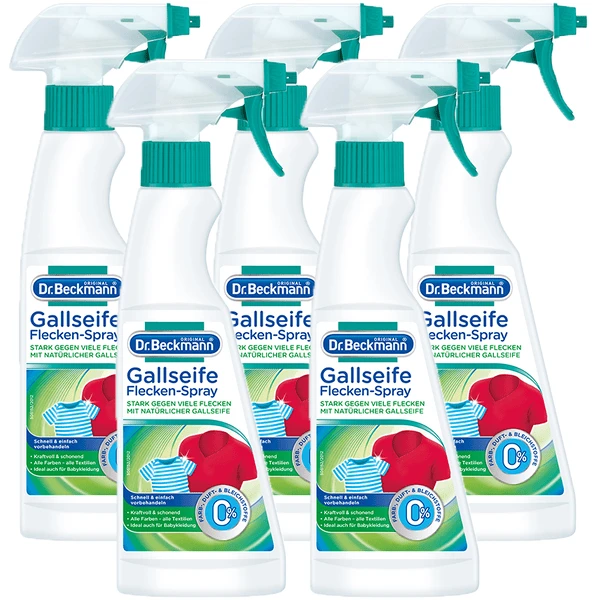 Dr. Beckmann Gallseife Flecken-Spray, 5x 250 Ml 1 Dr. Beckmann Gallseife Flecken-Spray, 5x 250 Ml