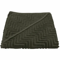 FILIBABBA Kapuzenbadetuch Zigzag Dark Green