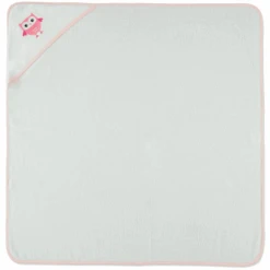 HÜTTE & CO Kapuzenbadetuch Eule Weiss 100 X 100 Cm