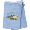 HÜTTE & CO Waschhandschuh 2er Pack Eisenbahn Hellblau