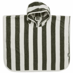 Jollein Badeponcho Stripe Frottee Leaf Green