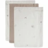 Jollein Waschlappen Musselin 3er-Pack Stargaze Biscuit