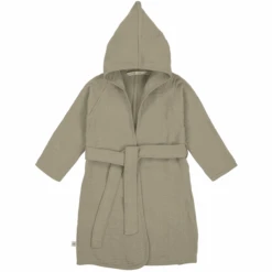 LÄSSIG Bademantel Musselin Olive