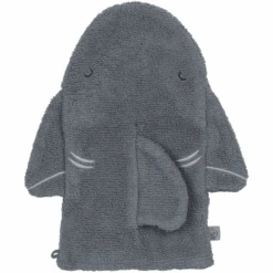 LÄSSIG Spiel-Waschhandschuh Hai Grau