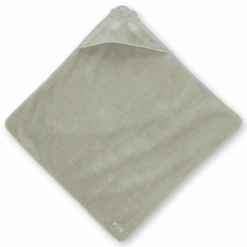 LITTLE Kapuzenbadetuch 80x80 Cm Panda Tea Green