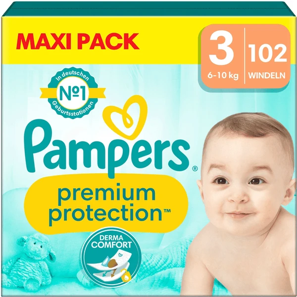 Pampers® Pampers Premium Protection, Gr. 3 Midi, 6-10kg, Maxi Pack (1x 102 Windeln) 1 Pampers® Pampers Premium Protection, Gr. 3 Midi, 6-10kg, Maxi Pack (1x 102 Windeln)