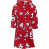 Playshoes Fleece-Bademantel Fußball Rot
