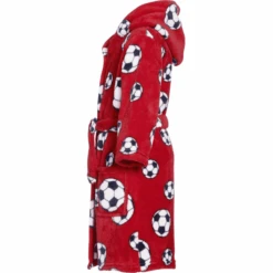 Playshoes Fleece-Bademantel Fußball Rot -BéBé-Jou Store playshoes fleece bademantel fussball rot a305494 2