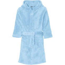 Playshoes Fleece-Bademantel Uni Blau