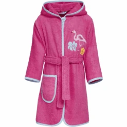 Playshoes Frotte-Bademantel Flamingo Pink