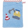 Playshoes Frottee-Waschhandschuh Bagger Blau