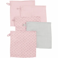 Roba Waschlappen 5er Set Lil Planet Rosa 25 X 25 Cm