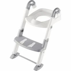 Rotho Babydesign Toilettentrainer Kidskit 3-in-1 Silbergrau / Weiß