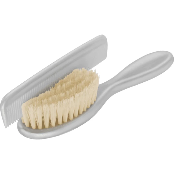 Rotho Babydesign Rotho Kamm Und Bürste Mit Naturborsten Stone Grey 1 Rotho Babydesign Rotho Kamm Und Bürste Mit Naturborsten Stone Grey