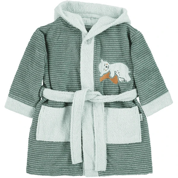 Sterntaler Bademantel Ben Mittelgrün 2 Sterntaler Bademantel Ben Mittelgrün – Bild 2