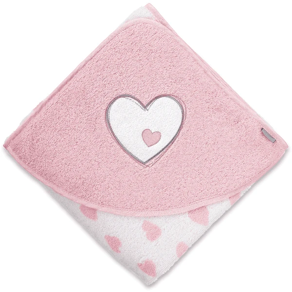 Sterntaler Badetuch Emmi Girl Herz 100x100 Weiß 1 Sterntaler Badetuch Emmi Girl Herz 100x100 Weiß