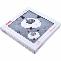 WÖRNER SÜDFROTTIER Set Kapuzenbadetuch Und Waschhandschuh Seehund Grau 80 X 80 Cm